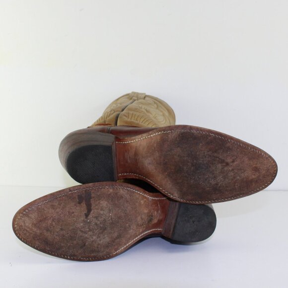 Frye Two Tone Leather Western Cowboy Boots Women (6.5 US) - Picture 9 of 11